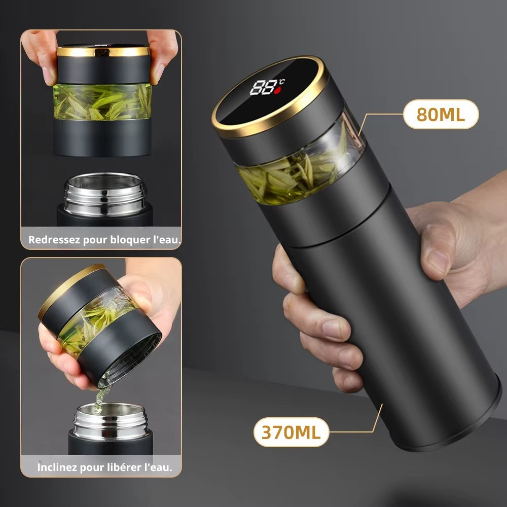 Thermos Intelligent Inoxydable avec Affichage LED pour Température Précise