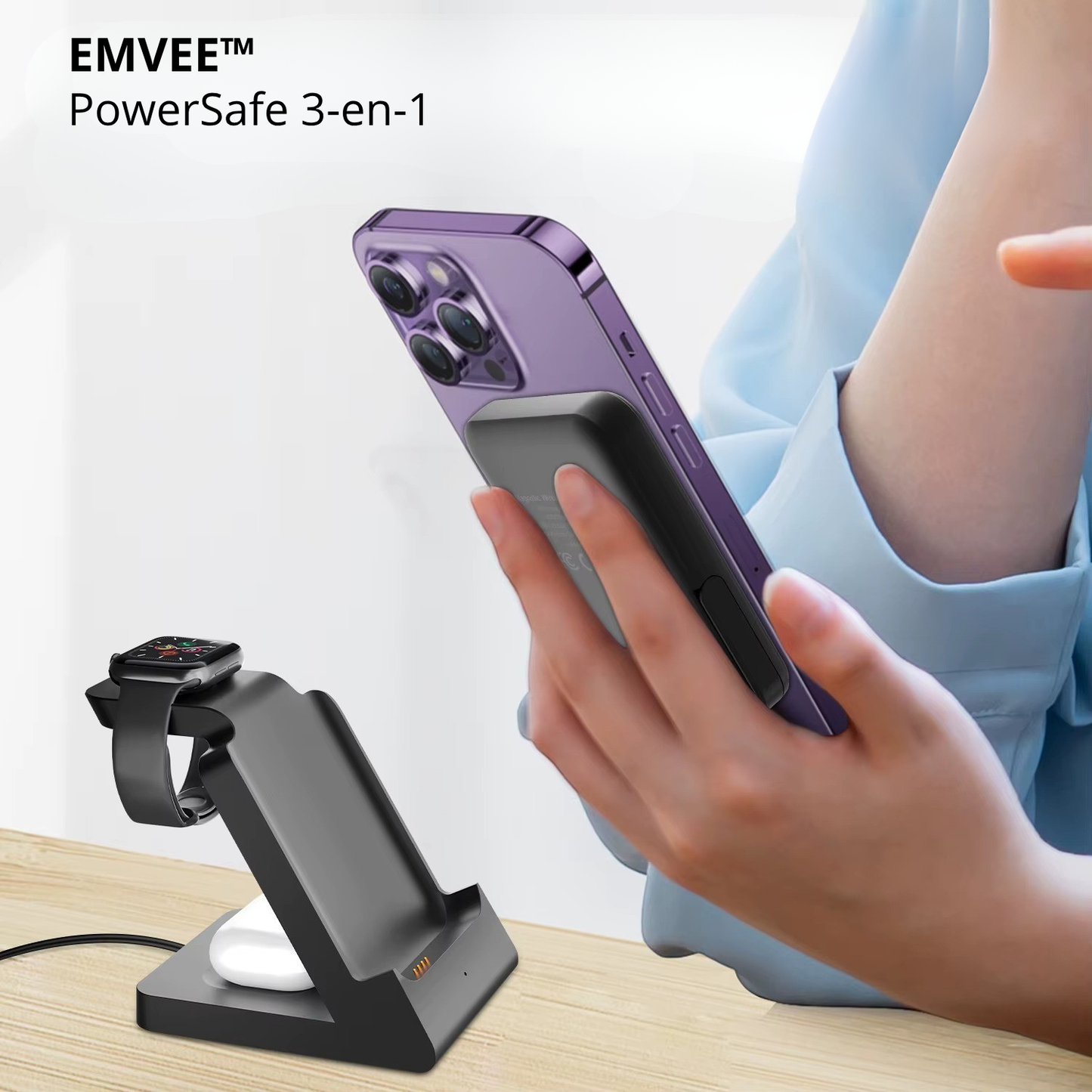 EMVEE™ PowerSafe 3-en-1 Apple