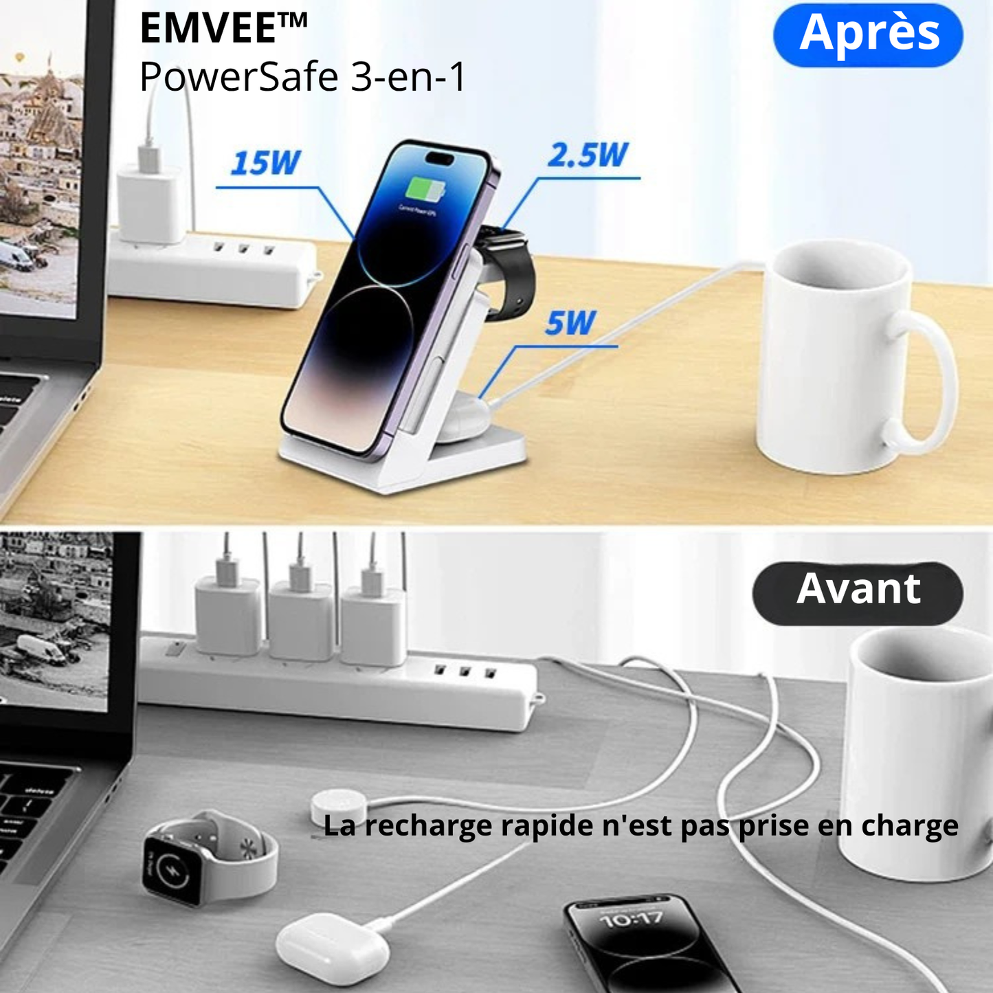 EMVEE™ PowerSafe 3-en-1 Apple