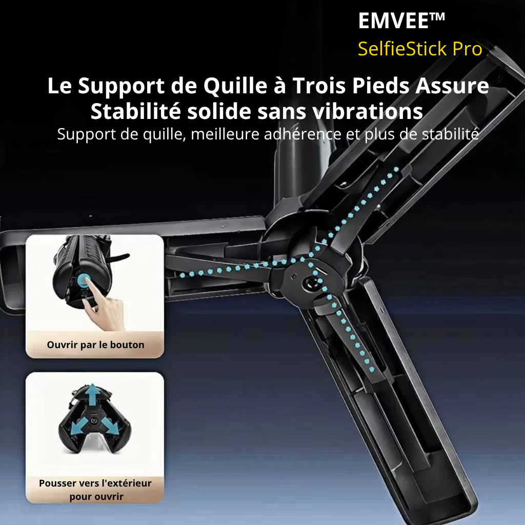 Perche à Selfie Magnétique 4-en-1 Bluetooth | EMVEE™ SelfieStick Pro
