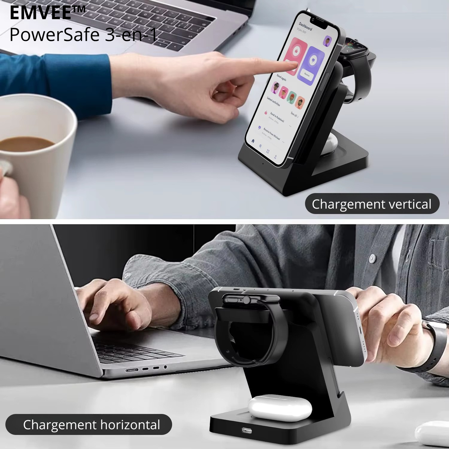 EMVEE™ PowerSafe 3-en-1 Apple