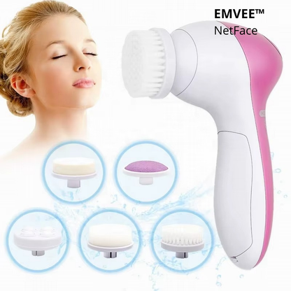 Nettoyeur Facial Électrique 5-en-1 | Brosse Nettoyante, Massage & Anti-Points Noirs