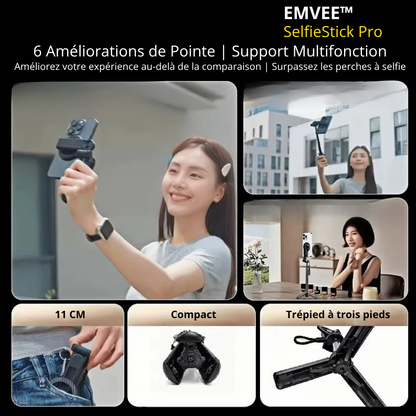 Perche à Selfie Magnétique 4-en-1 Bluetooth | EMVEE™ SelfieStick Pro