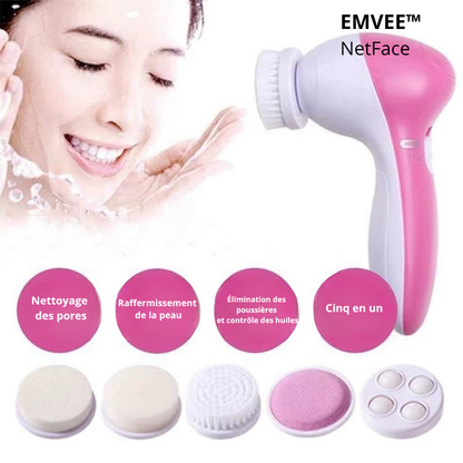 Nettoyeur Facial Électrique 5-en-1 | Brosse Nettoyante, Massage & Anti-Points Noirs