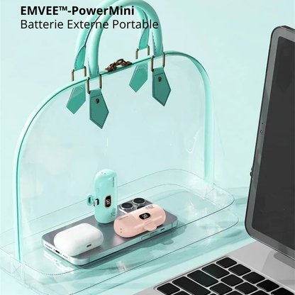 Mini-Batterie Externe Portable 10 000 mAh | Câbles Intégrés | EMVEE™ PowerMini