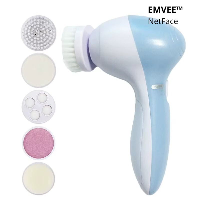 Nettoyeur Facial Électrique 5-en-1 | Brosse Nettoyante, Massage & Anti-Points Noirs