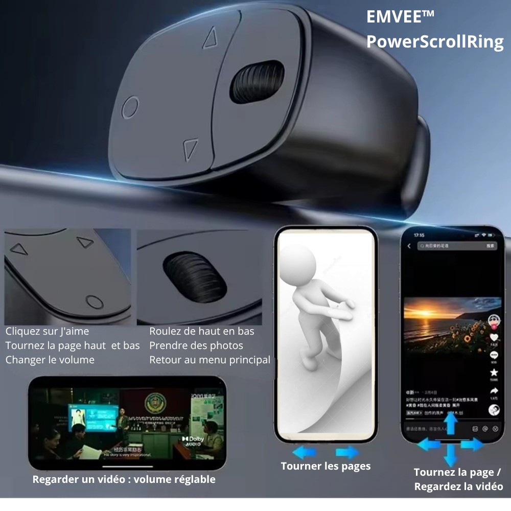 Bague De Défilement Bluetooth Sans-fil | EMVEE™-PowerScrollRing