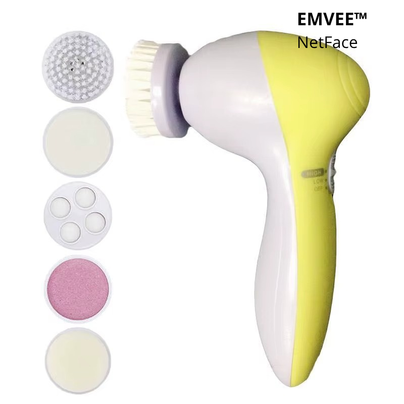 Nettoyeur Facial Électrique 5-en-1 | Brosse Nettoyante, Massage & Anti-Points Noirs