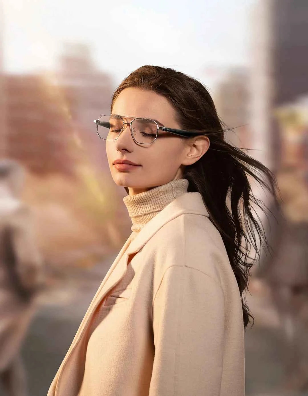 lunettes audio intelligentes xiaomi mijia edition joyful casque Bluetooth 5 2 detachable longue autonomie charge rapide son anti-fuite femme ferme yeux