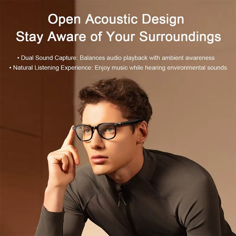 lunettes audio intelligentes xiaomi mijia edition joyful casque Bluetooth 5 2 detachable longue autonomie charge rapide son anti-fuite
