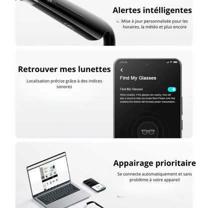 lunettes audio intelligentes xiaomi mijia edition joyful casque Bluetooth 5 2 detachable longue autonomie charge rapide son anti-fuite