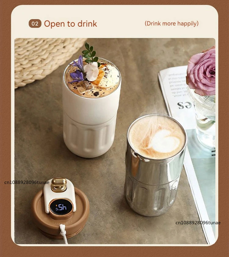 Thermos Intelligent Inoxydable à affichage numérique