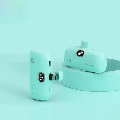 Mini-Batterie Externe Portable 10 000 mAh | Câbles Intégrés | EMVEE™ PowerMini
