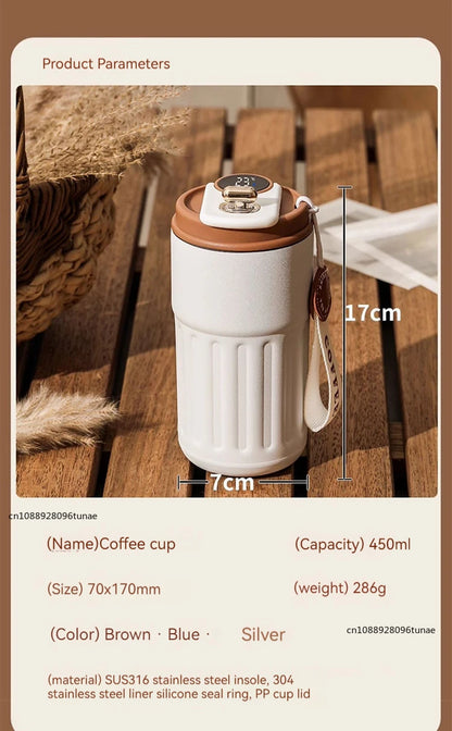 Thermos Intelligent Inoxydable à affichage numérique