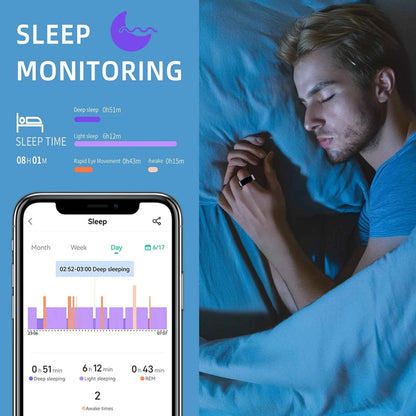 Anneau intelligent 2025 Smartring surveillance de la santé IP68 étanche Modes multi-sports Bluetooth traqueur de sommeil doigt smartring pour hommes