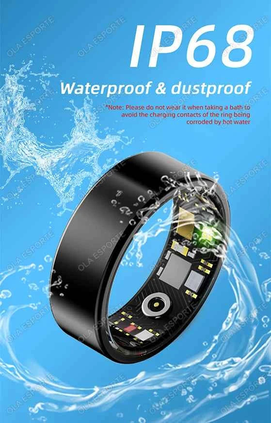 Anneau intelligent 2025 Smartring surveillance de la santé IP68 étanche Modes multi-sports Bluetooth traqueur de sommeil doigt smartring pour hommes