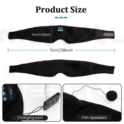 Casque Bluetooth masque pour le sommeil voyage masque de sommeil portable jeu de musique casque de sommeil réglable masque pour les yeux de musique pour le sommeil