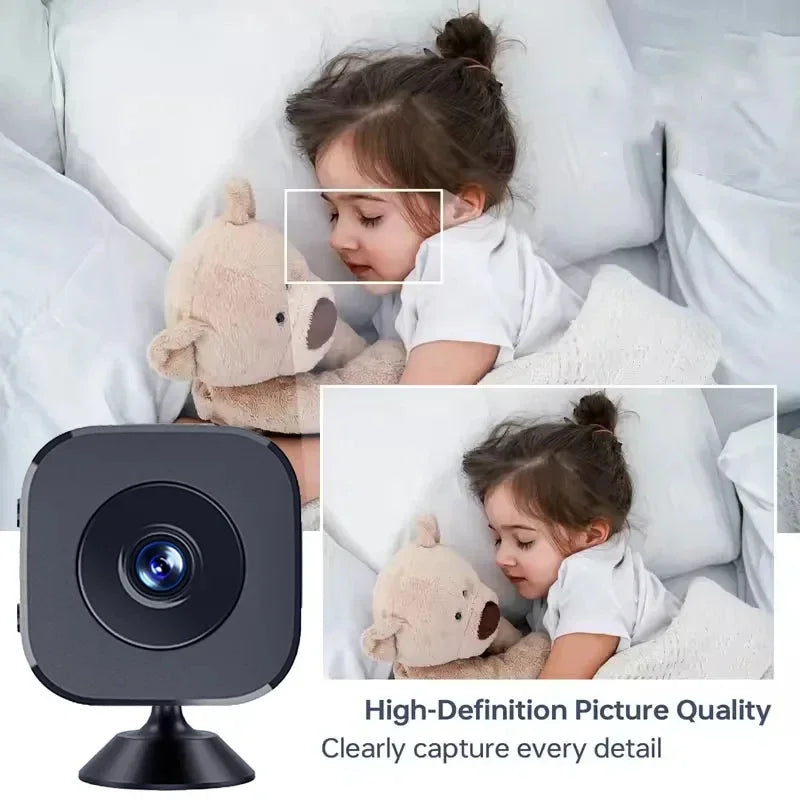 Mini Caméra de Surveillance 4K WiFi | Audio Bidirectionnel, Détection de Mouvement, Vision Nocturne | EMVEE™