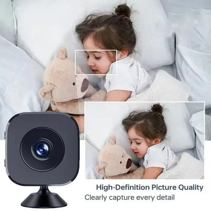 Mini Caméra de Surveillance 4K WiFi | Audio Bidirectionnel, Détection de Mouvement, Vision Nocturne | EMVEE™