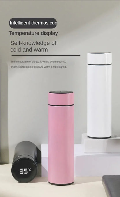 thermos intelligent inoxidable affichage numerique led bouteille tasse acier 3 variants sealing