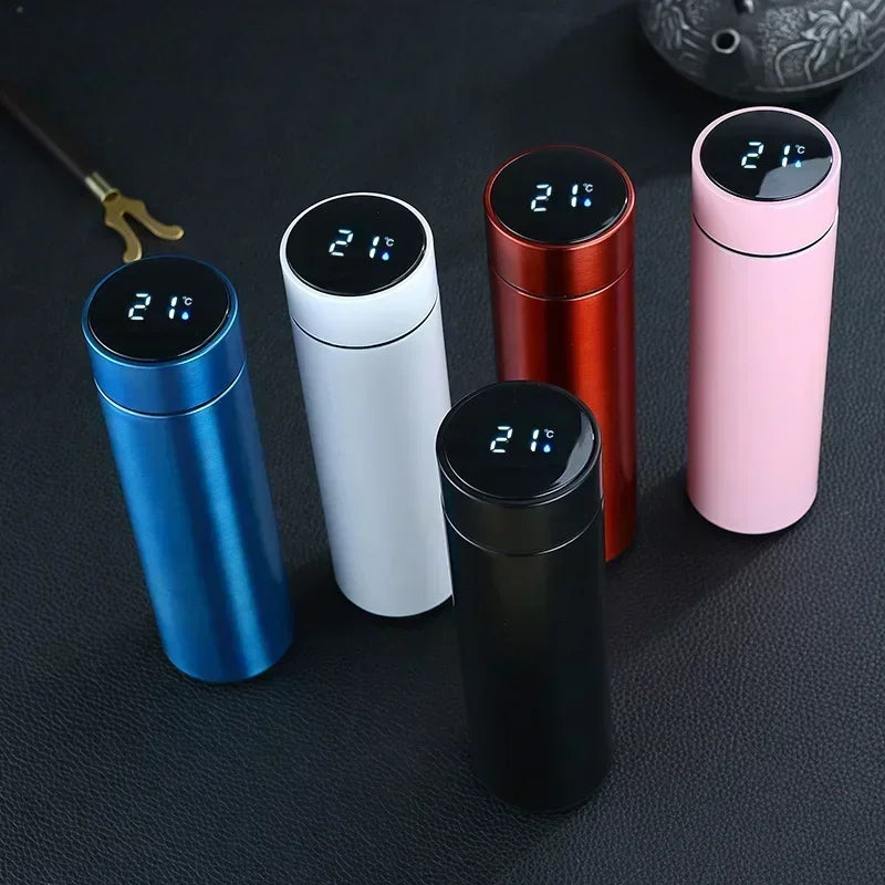 thermos intelligent inoxidable affichage numerique led bouteille tasse variants