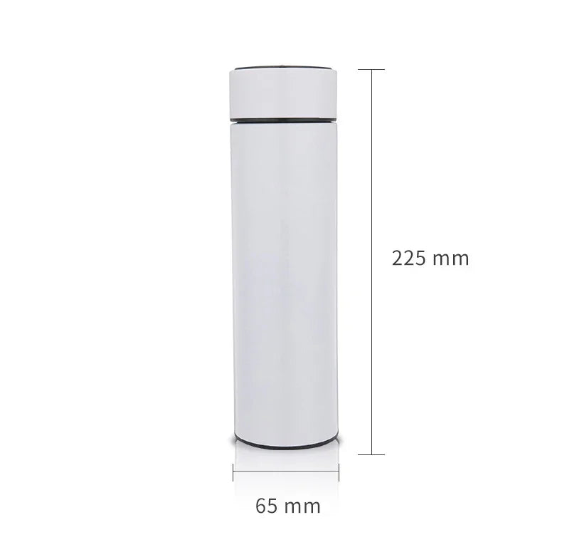 thermos intelligent inoxidable affichage numerique led bouteille tasse acier 3 variants sealing real material 360 dimension
