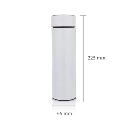 thermos intelligent inoxidable affichage numerique led bouteille tasse acier 3 variants sealing real material 360 dimension