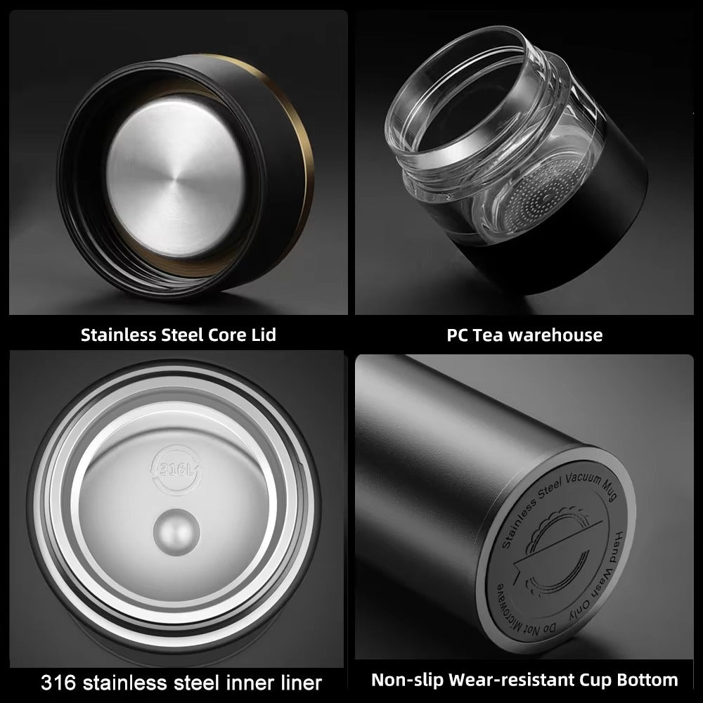 Thermos Intelligent Inoxydable avec Affichage LED pour Température Précise