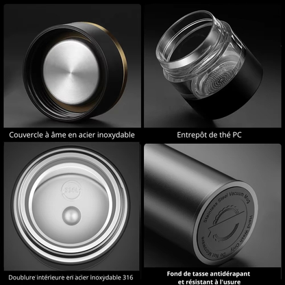 Thermos Intelligent Inoxydable avec Affichage LED pour Température Précise