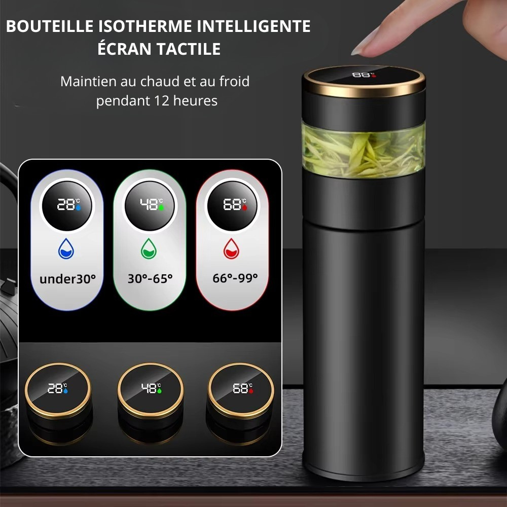 Thermos Intelligent Inoxydable avec Affichage LED pour Température Précise