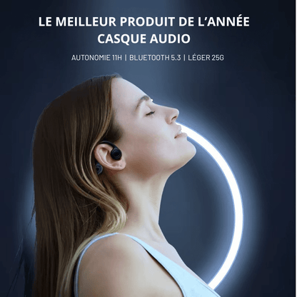 ecouteurs bluetooth conduction osseuse sport ultra leger 25g 11h autonomie meilleur casque audio