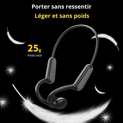 ecouteurs bluetooth conduction osseuse sport ultra leger 25g 11h autonomie smartgadgets