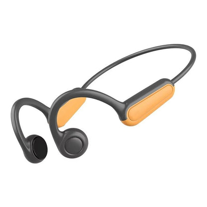 ecouteurs bluetooth conduction osseuse sport ultra leger 25g 11h autonomie etanche transpiration abondante eau jaune variant