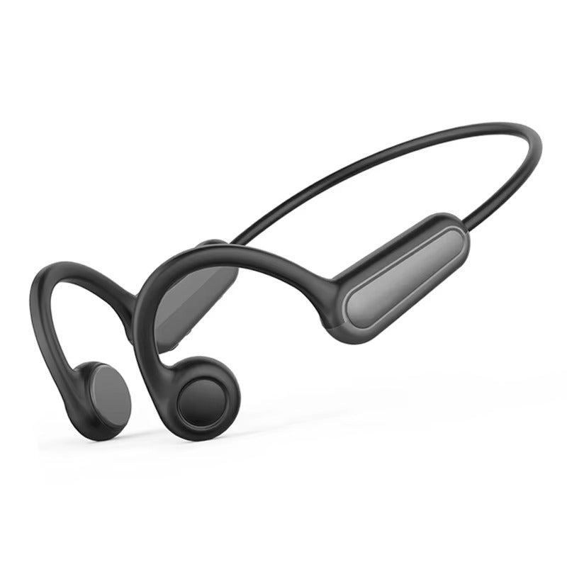 ecouteurs bluetooth conduction osseuse sport ultra leger 25g 11h autonomie etanche transpiration abondante eau noir variant