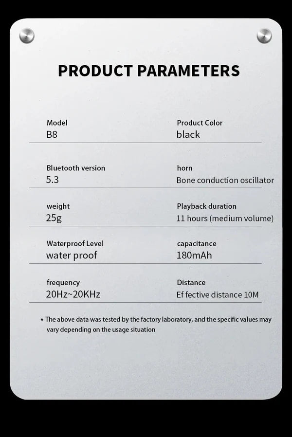 xiaomi mijia oreillettes conduction osseuse bluetooth 5 3 sport ecouteurs sans fil oreillette impermeable casque pour course conduite product parameter