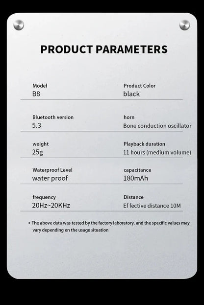 xiaomi mijia oreillettes conduction osseuse bluetooth 5 3 sport ecouteurs sans fil oreillette impermeable casque pour course conduite product parameter